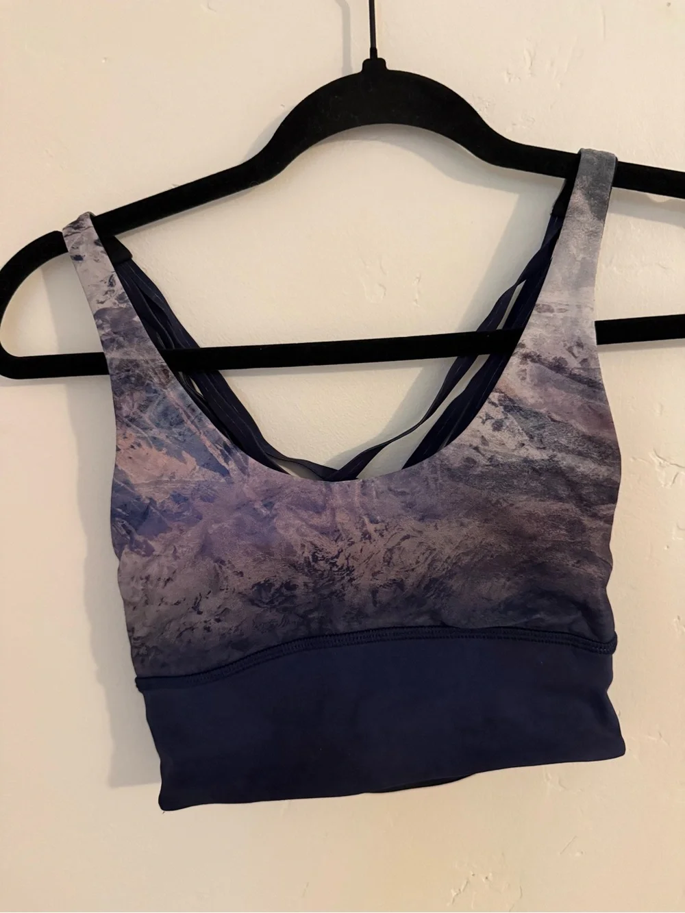 Lululemon Printed Purple Marble Sports Bralette